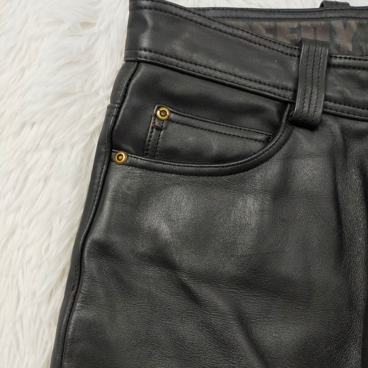 GREEDY LEATHERS グリーディー バイクウェア レザーパンツ 革 GREEDY LEATHERS グリーディー バイクウェア レザーパンツ 革