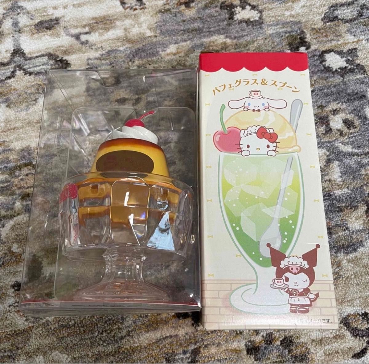 サンリオ プリン型小物入れ パフェグラス スプーン 喫茶 レトロ サンリオ プリン型小物入れ パフェグラス スプーン 喫茶 レトロ