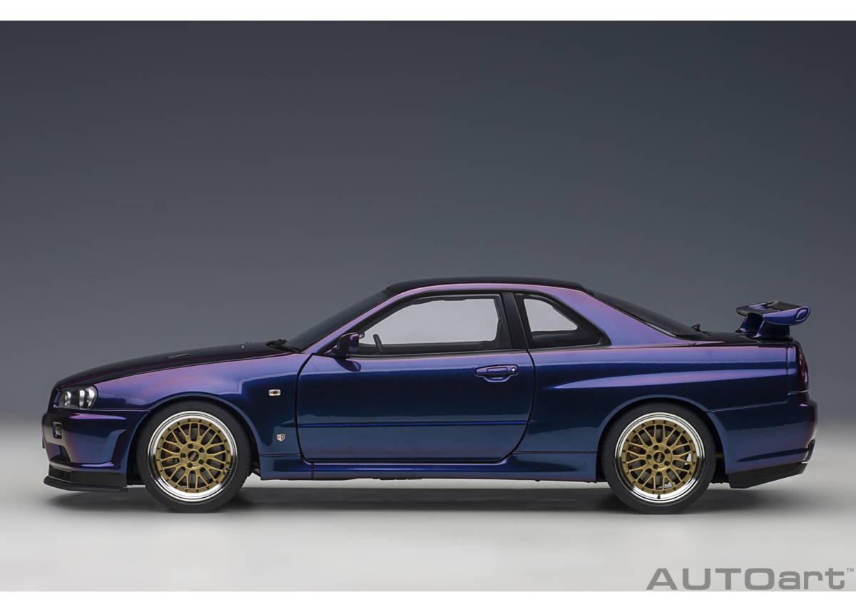 Aa 1/18 R34 GT-R Vスペック II (ミッドナイトパープルⅢ Aa 1/18 R34 GT-R Vスペック II (ミッドナイトパープルⅢ