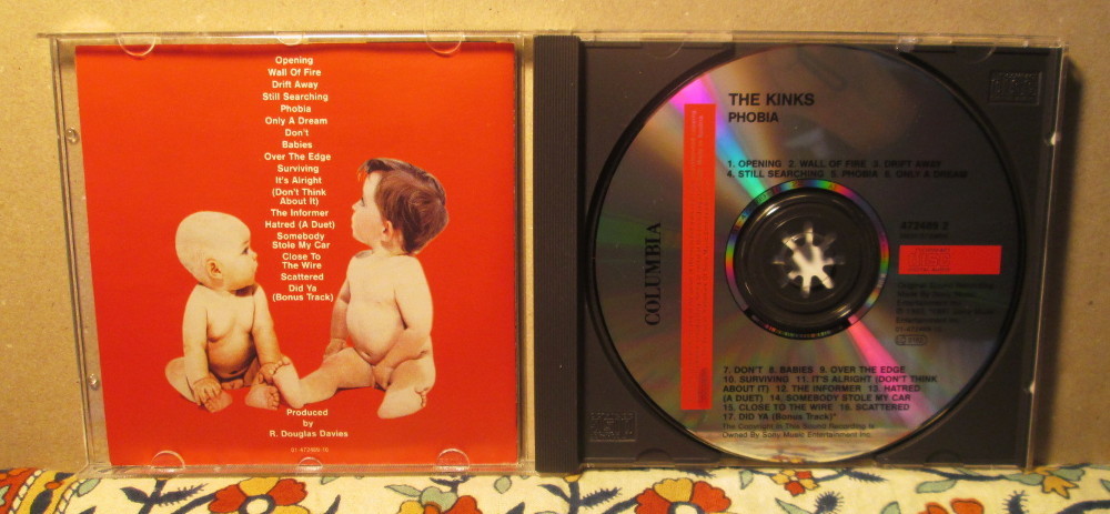 KINKS-Phobia/'93 EU Columbia CD 米盤より一曲多い珍しいヨーロッパ共通プレス盤_KINKS-Phobia