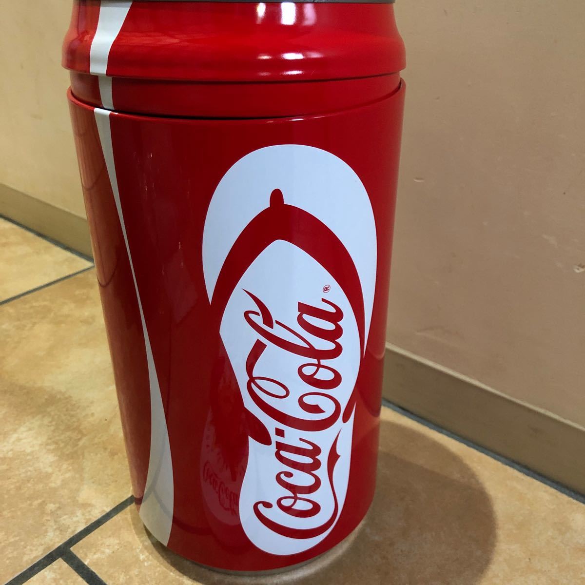 非売品 未使用 コカコーラ ビーチサンダル Sサイズ ハッピーサマー 缶