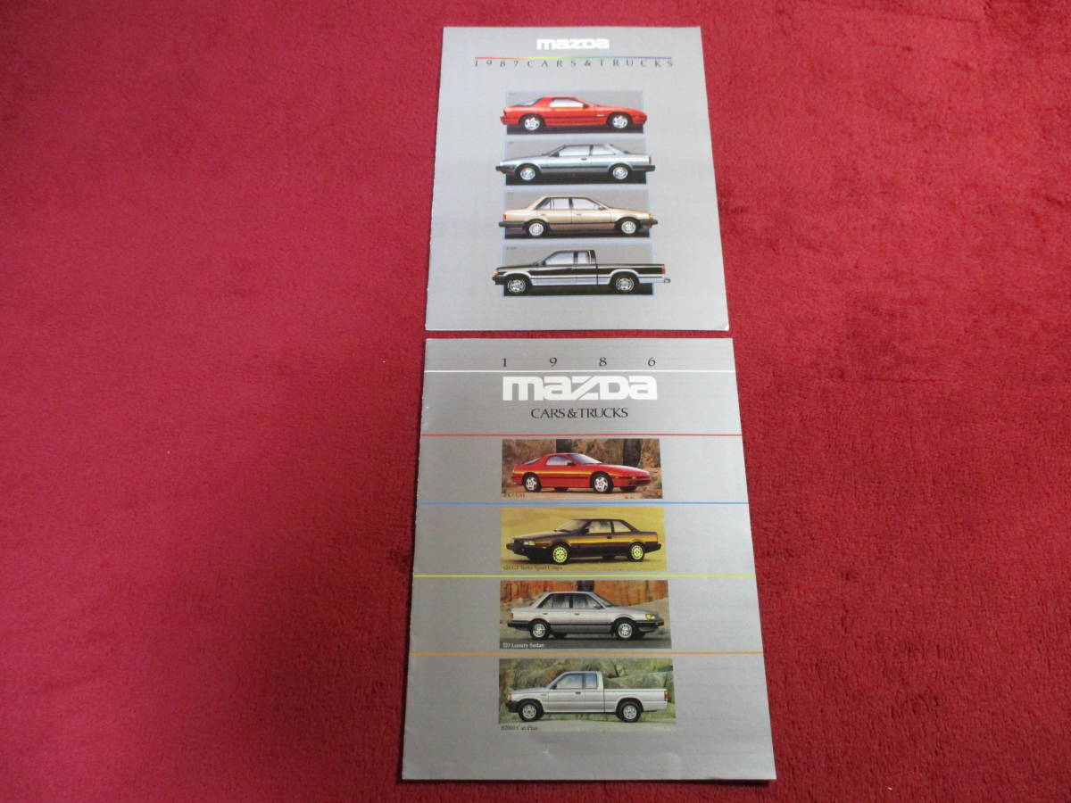●　MAZDA　CARS&TRUCK　左H　1986　87　昭和61　62　カタログ　2セット　●_画像1