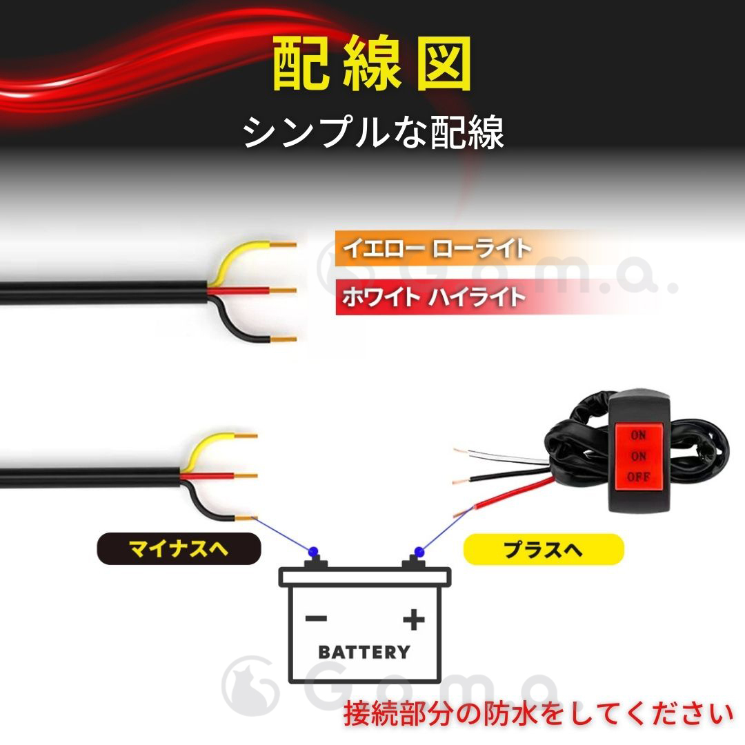 バイク LED フォグランプ プロジェクター ライト スポット 補助 バイク LED フォグランプ プロジェクター ライト スポット 補助