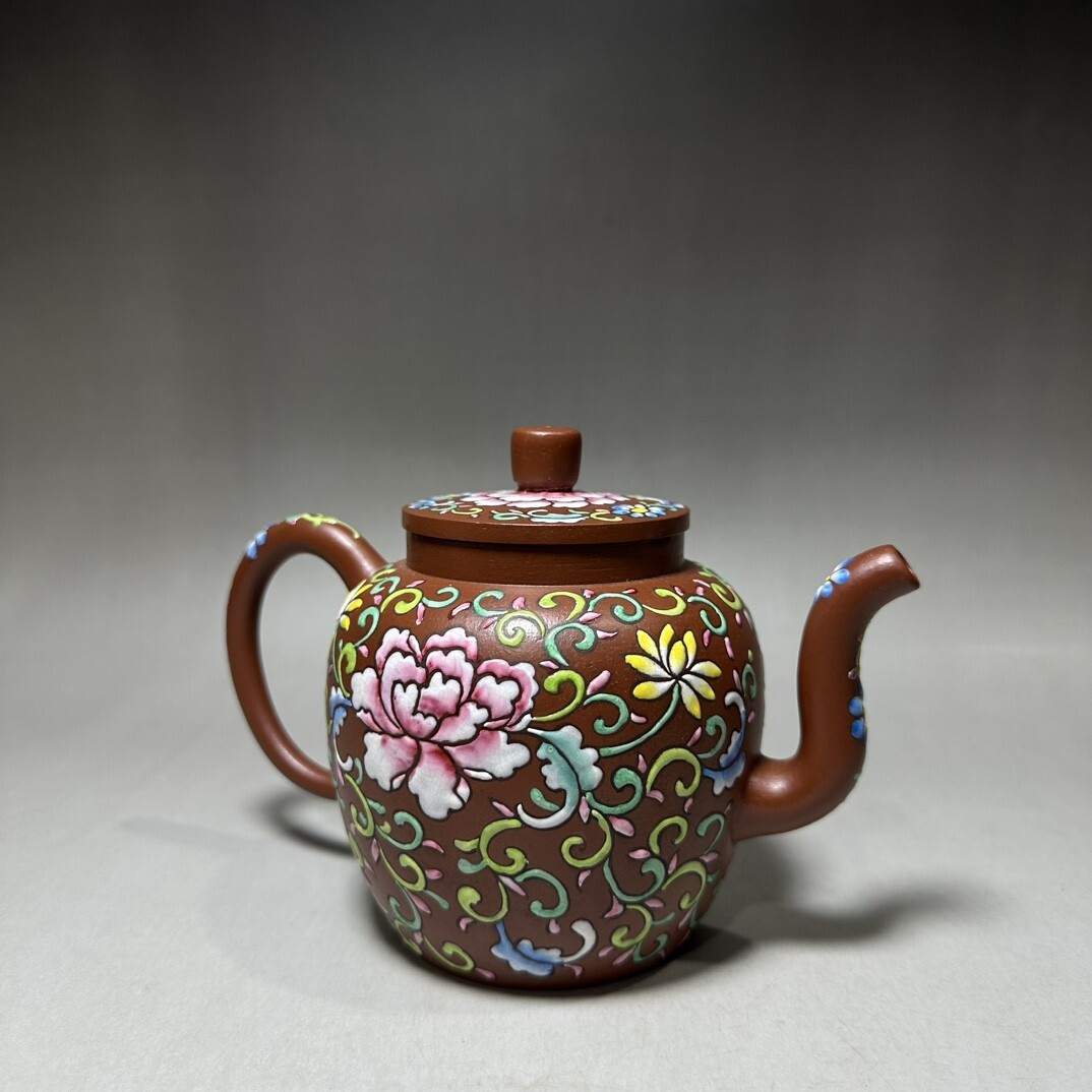 聚寳齋*紫砂精彫 紫砂壺*僧帽壺】茶壺 茶道具 中国古美術 時代物 聚寳齋*紫砂精彫 紫砂壺*僧帽壺】茶壺 茶道具 中国古美術 時代物