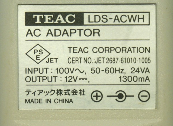 (( free shipping )) immediate payment TEAC adapter LDS-ACWH ** operation OK *