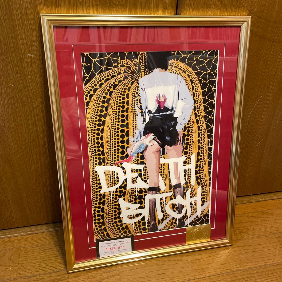 額装 額込 DEATH NYC デスガール 草間彌生 かぼちゃ ポップ 額装 額込 DEATH NYC デスガール 草間彌生 かぼちゃ ポップ