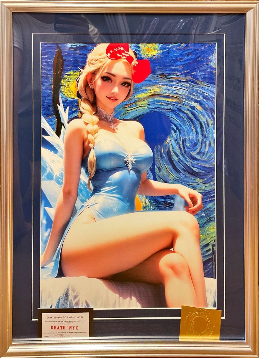 額込 DEATH NYC アナと雪の女王 エルサ アナ雪 ディズニー 額込 DEATH NYC アナと雪の女王 エルサ アナ雪 ディズニー