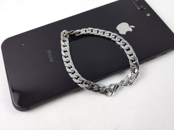  stylish chain bracele flat type silver DM flight shipping 