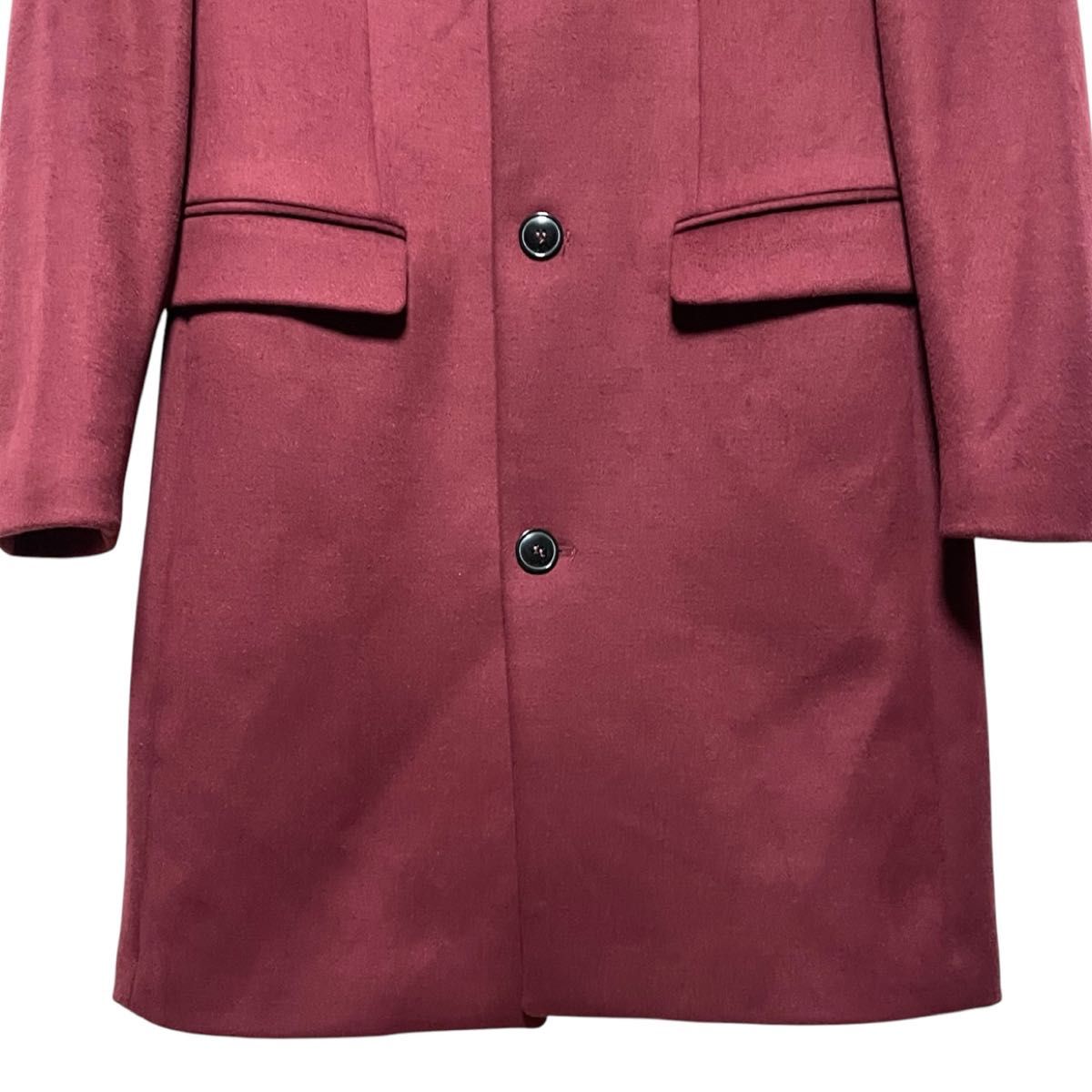 ZARA ザラ ワインレッド チェスターコート ボルトー|Yahoo ZARA ザラ ワインレッド チェスターコート ボルトー|Yahoo