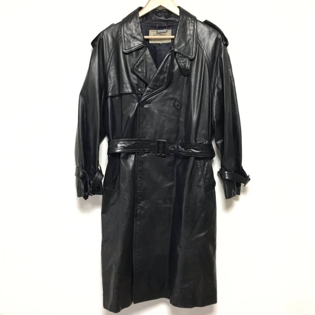 ART GLENHILL 牛革レザー トレンチコート ロングコート ロング丈 ART GLENHILL 牛革レザー トレンチコート ロングコート ロング丈