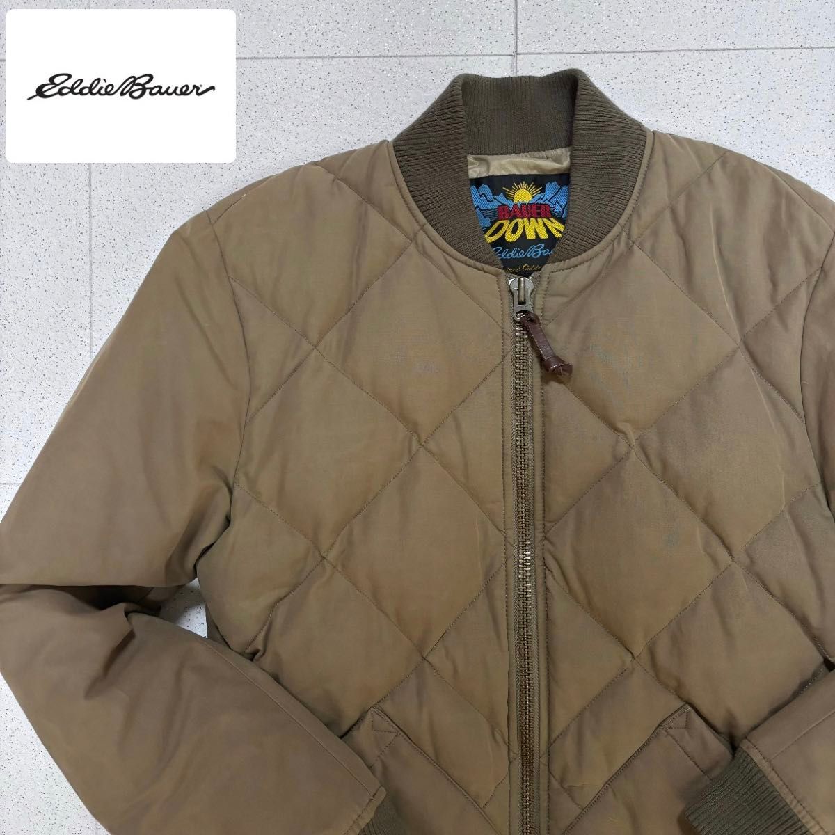 Eddie Bauer スカイライナー 日の出タグ 復刻 カーキ xs Eddie Bauer スカイライナー 日の出タグ 復刻 カーキ xs