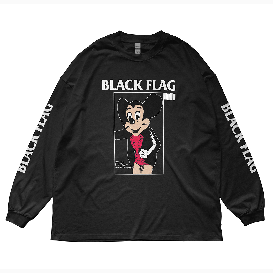 XL ロンT 黒 BLACK FLAG ブラック フラッグ 野村訓市 ミッキー XL ロンT 黒 BLACK FLAG ブラック フラッグ 野村訓市 ミッキー