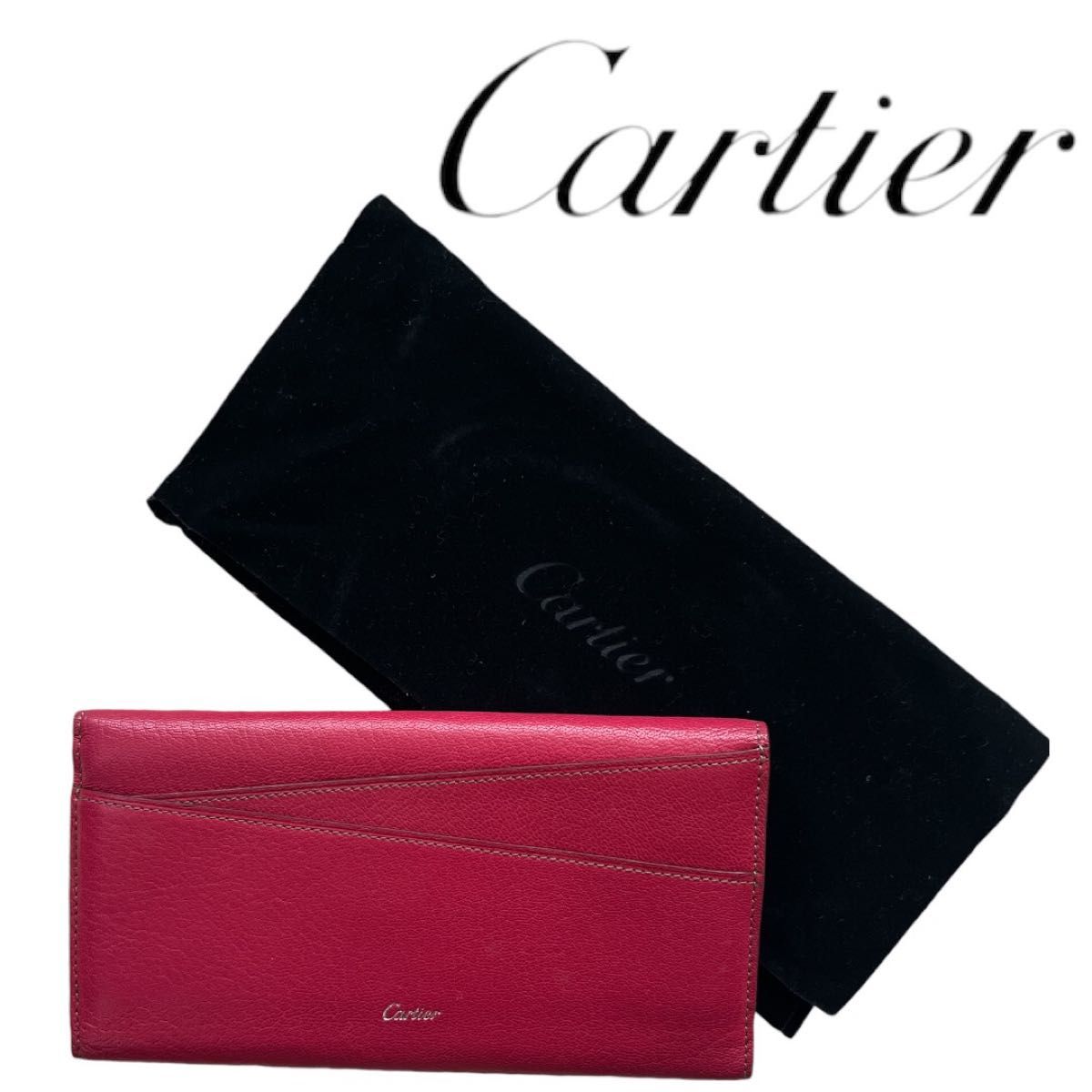 極美品】カルティエ 長財布 ファスナー付き 財布 コレクションレ 極美品】カルティエ 長財布 ファスナー付き 財布 コレクションレ