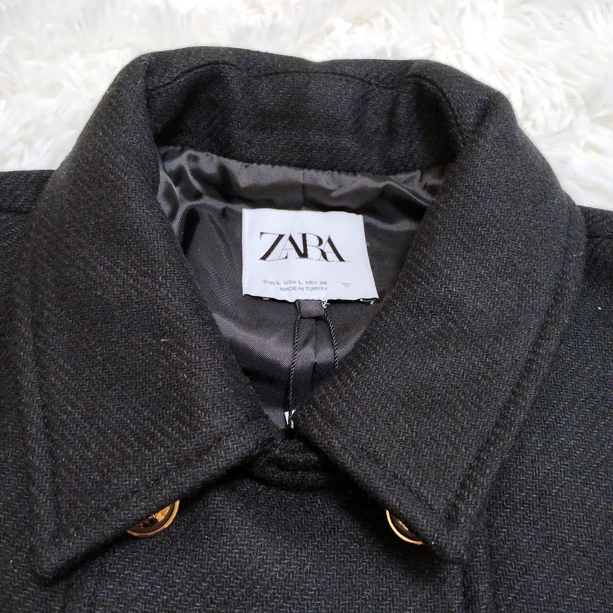 新品タグ付 ザラ ZARA ステンカラージャケット ダブル ショート 新品タグ付 ザラ ZARA ステンカラージャケット ダブル ショート