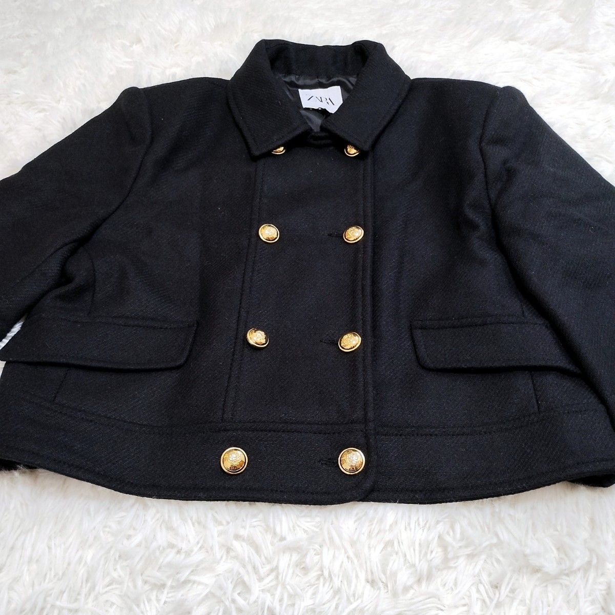 新品タグ付 ザラ ZARA ステンカラージャケット ダブル ショート 新品タグ付 ザラ ZARA ステンカラージャケット ダブル ショート