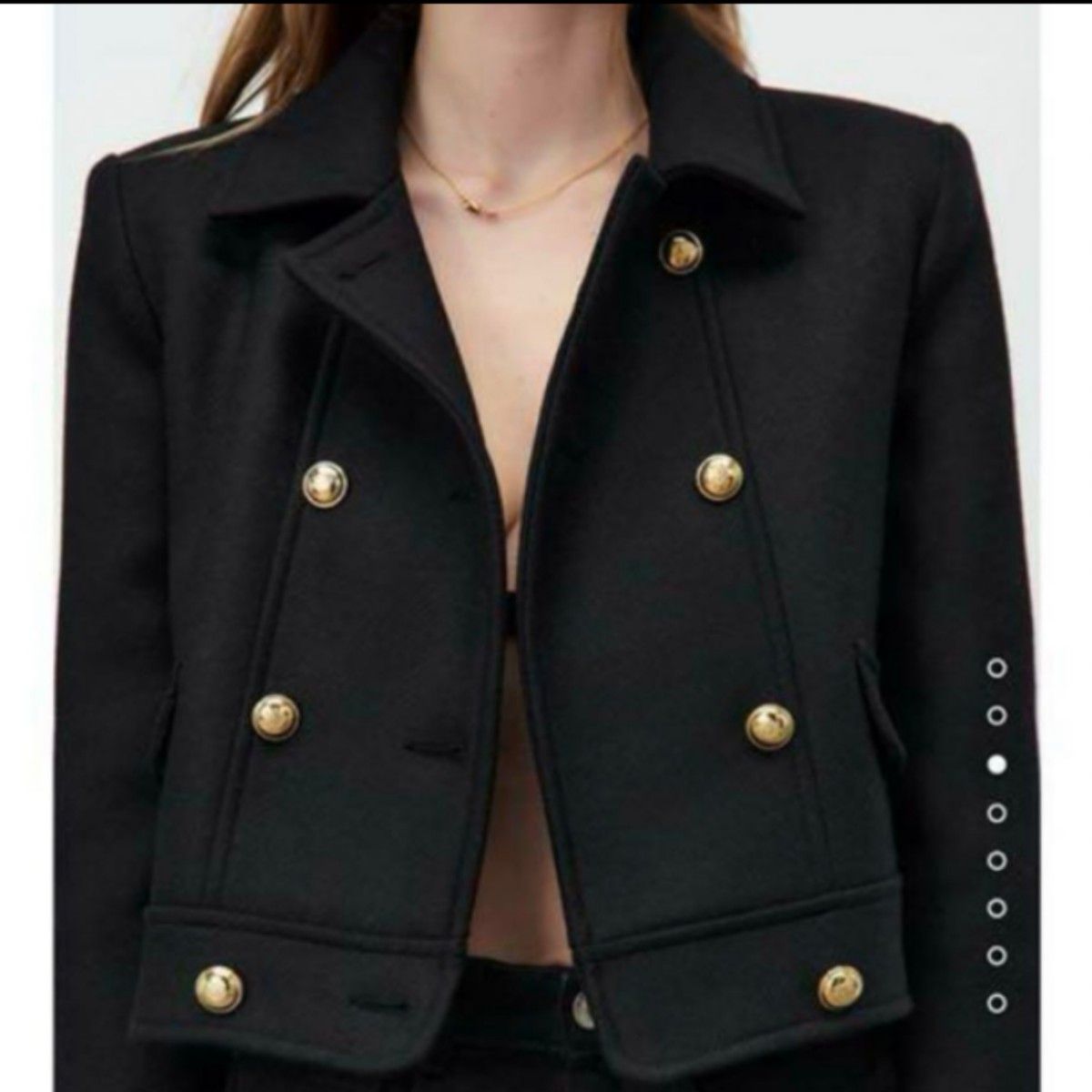 新品タグ付 ザラ ZARA ステンカラージャケット ダブル ショート 新品タグ付 ザラ ZARA ステンカラージャケット ダブル ショート