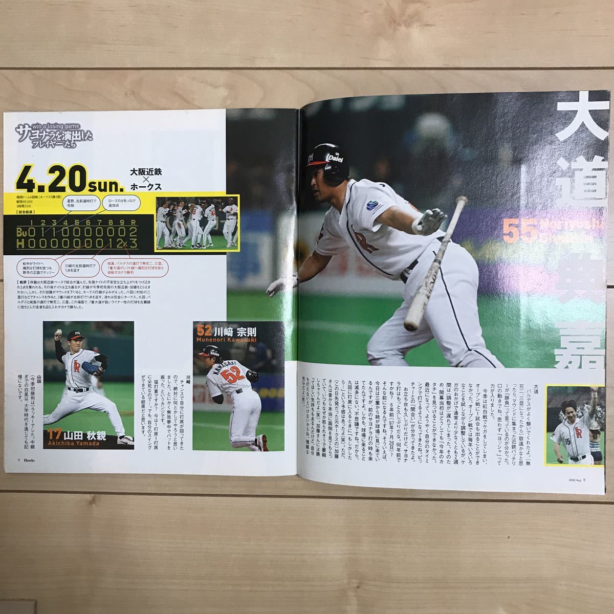 即決 送料込み 匿名配送 月刊ホークス 2003 8 NO.34 ポストカード付き 送料込み☆和田毅 城島健司 田口昌徳 大道典嘉 鳥越祐介 川崎宗則