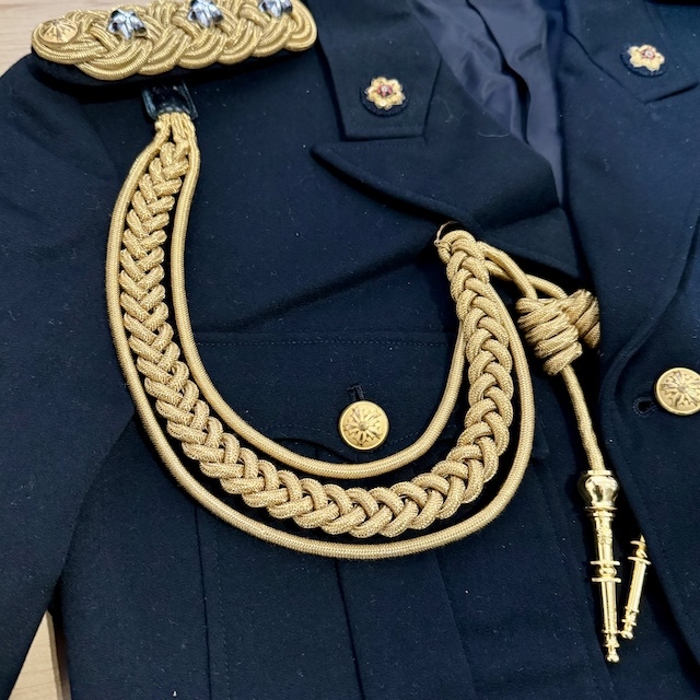 警察グッズ 礼装飾緒 警察 礼肩章 飾緖 礼服 制服 巡査部長 階級章|アンティーク