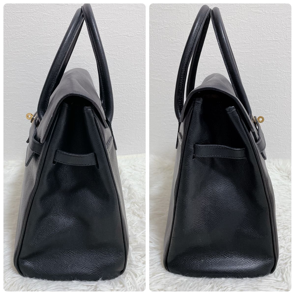 良品 MORABITO BLACK ローザンヌ オーストリッチ レザー 良品 MORABITO BLACK ローザンヌ オーストリッチ レザー