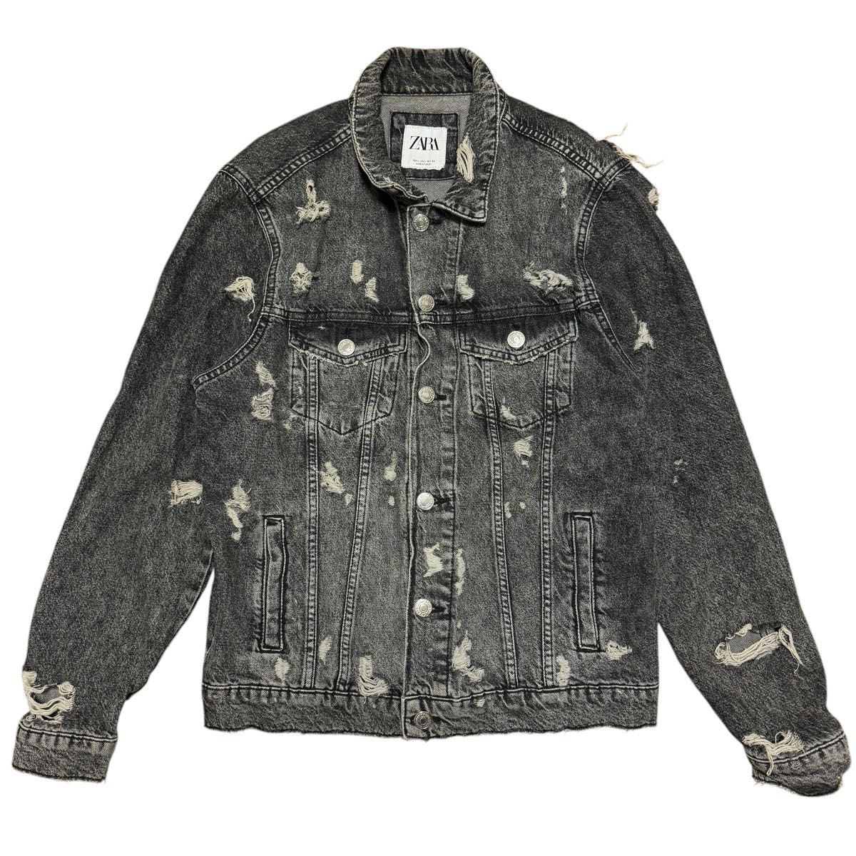 廃盤!名作】ZARA ザラ ダメージ&ペイント加工 Gジャン デニム 廃盤!名作】ZARA ザラ ダメージ&ペイント加工 Gジャン デニム