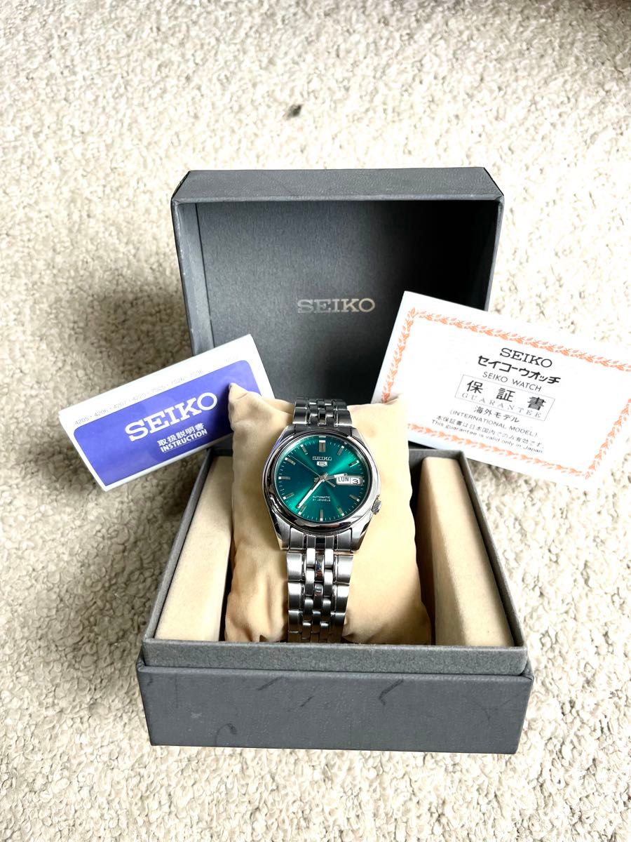 SEIKO 5 7S26-01V0 自動巻き 緑 SNK543K1 箱付き|Yahoo!フリマ SEIKO 5 7S26-01V0 自動巻き 緑 SNK543K1 箱付き|Yahoo!フリマ
