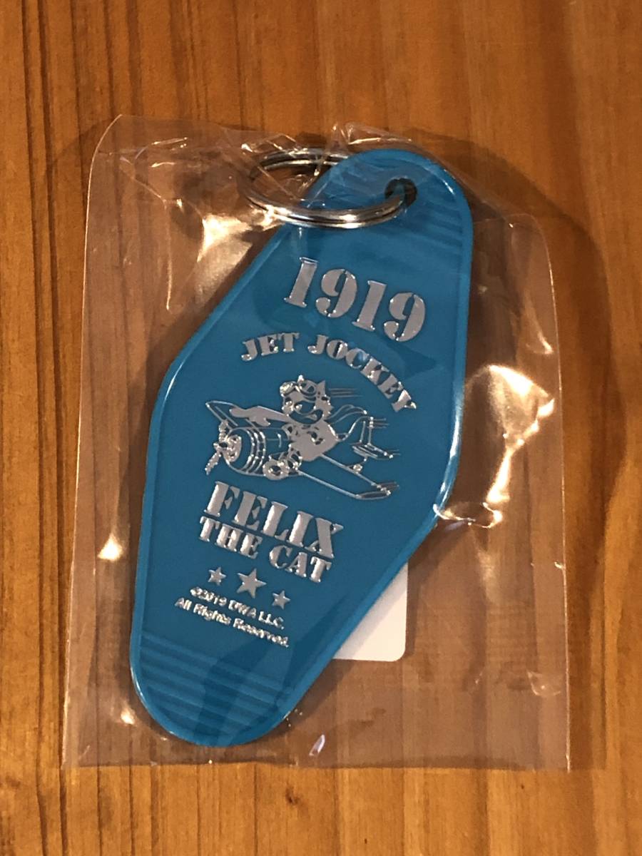 Felix hotel key tag blue × silver 120 jpy shipping possible key holder key ring key tag USA mooneyes liking. person also Jet Jockey jet 