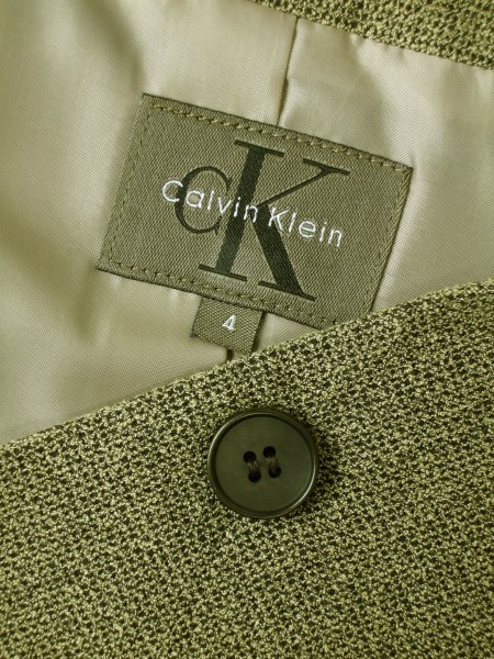  as good as new / Calvin Klein Calvin Klein wonderful long jacket inscription 4 number (11 number /LL corresponding ) gray spring autumn oriented outer lady's 