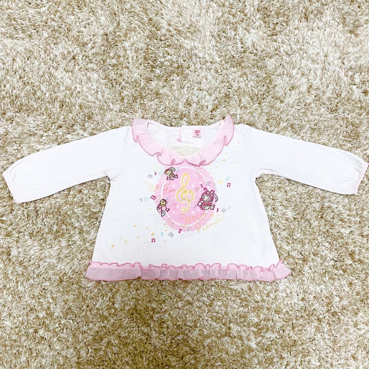 メゾピアノ 90 ベリエちゃん 長袖Tシャツ 春物トップス 平成 メゾピアノ 90 ベリエちゃん 長袖Tシャツ 春物トップス 平成