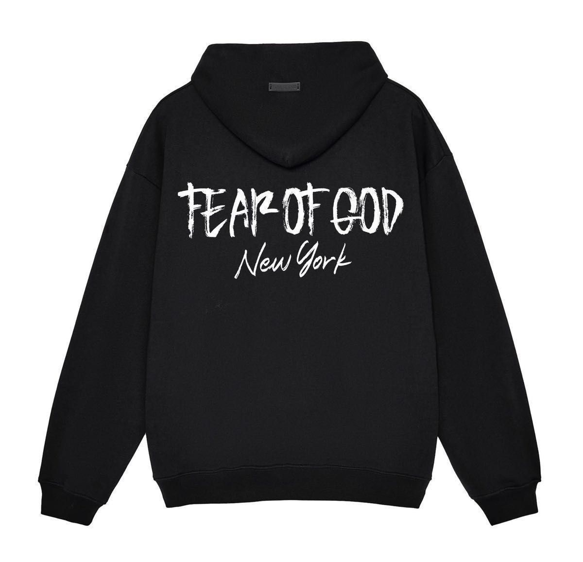 ESSENTIALS FEAR OF GOD New York パーカー 黒男女兼用 Lサイズ2 ESSENTIALS FEAR OF GOD New York パーカー 黒男女兼用 Lサイズ2