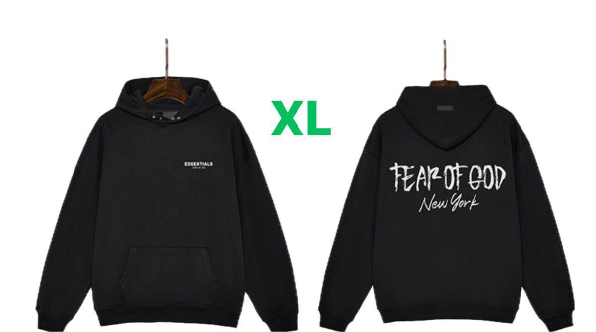 ESSENTIALS FEAR OF GOD New York パーカー 黒男女兼用 Lサイズ2 ESSENTIALS FEAR OF GOD New York パーカー 黒男女兼用 Lサイズ2