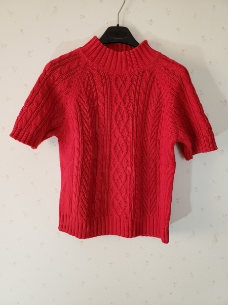 McGREGOR（マックレガー）　ケーブル編み　半袖　セーター　Ｌ_画像1