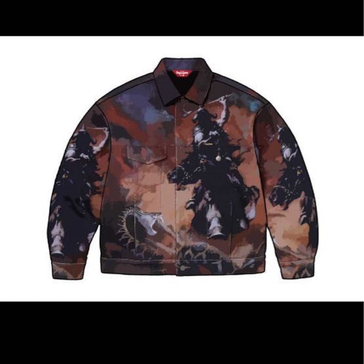 Supreme x Frazetta Faux Shearling Lined Trucker Jacket Multi Supreme x Frazetta Faux Shearling Lined Trucker Jacket Multi