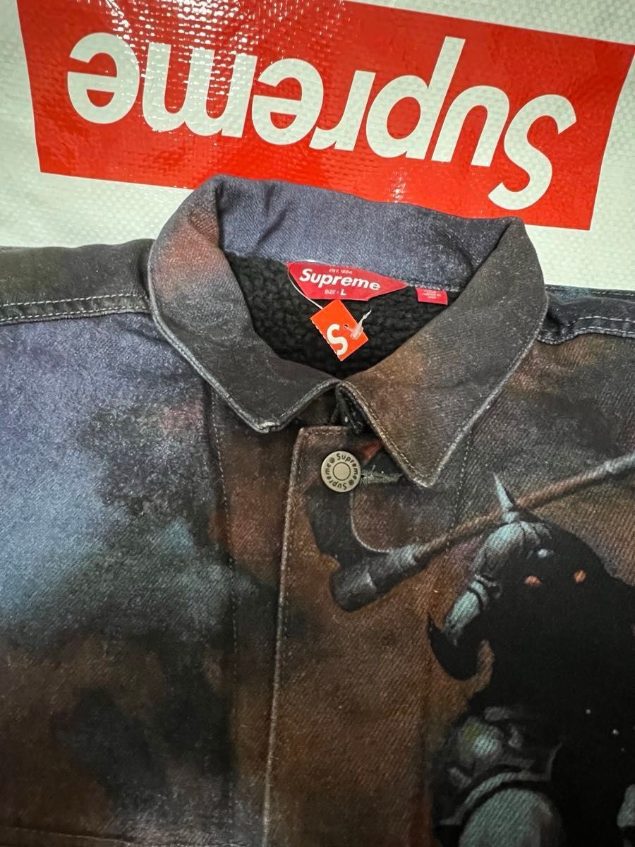 Supreme x Frazetta Faux Shearling Lined Trucker Jacket Multi Supreme x Frazetta Faux Shearling Lined Trucker Jacket Multi