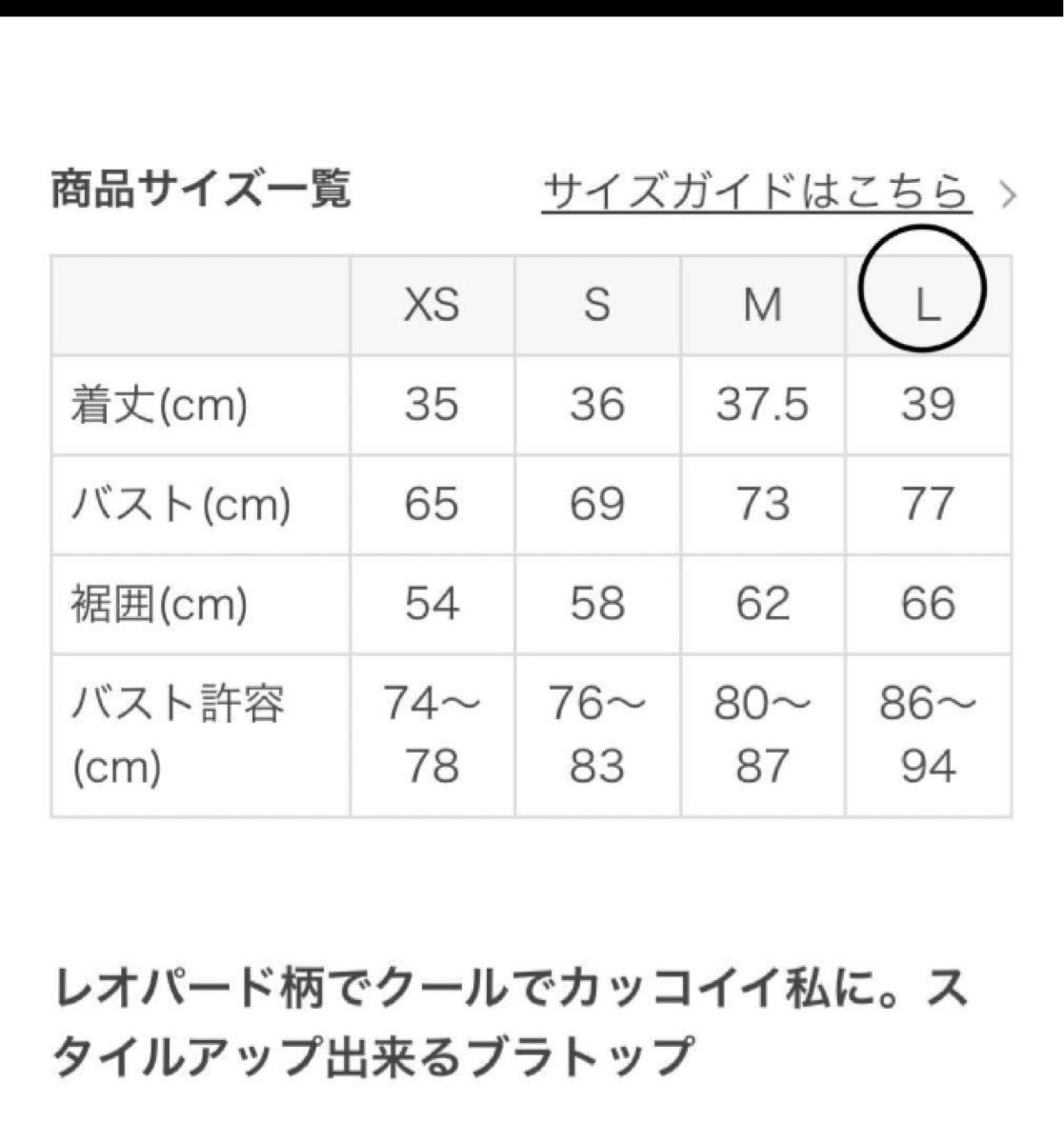 lava リントスル SUKALA レオパードプリントブラトップ Lサイズ lava リントスル SUKALA レオパードプリントブラトップ Lサイズ
