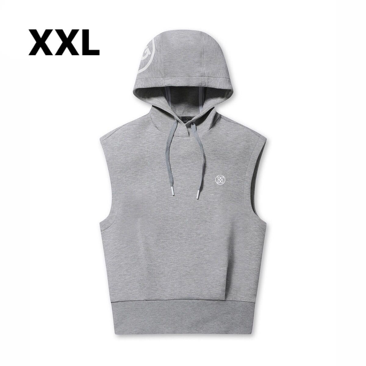 ゴルフウェア フード付ベストG/FORE ジーフォア メンズ グレーXXL