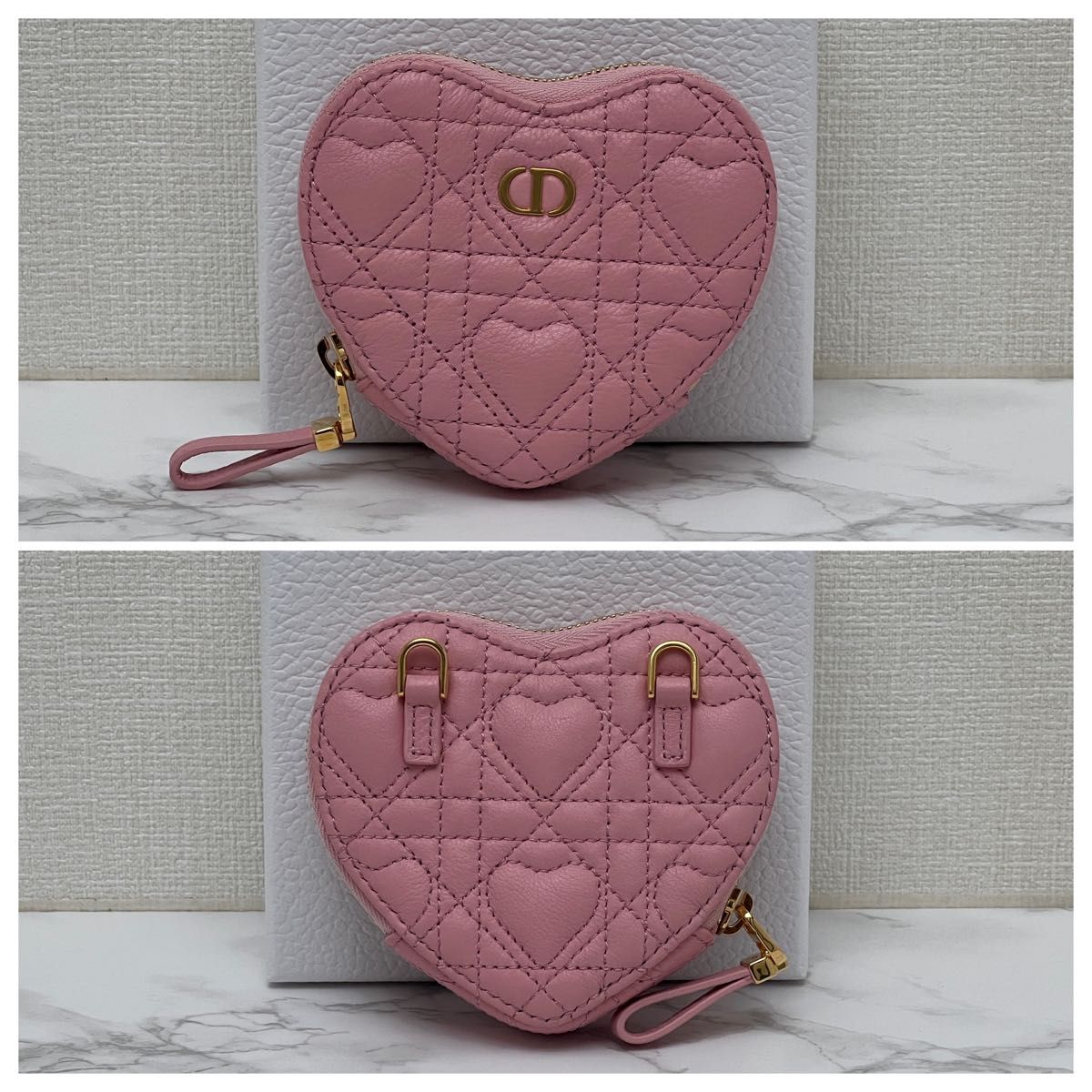 ディオール amour Dior Caro ハート ポーチ バッグ ピンク ディオール amour Dior Caro ハート ポーチ バッグ ピンク