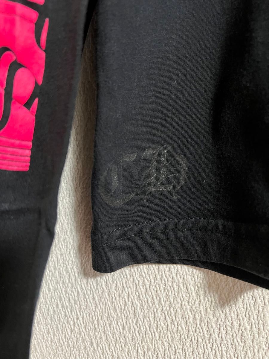 クロムハーツ ロンT 長袖Tシャツ ブラック 黒 蛍光 ネオンピンク クロムハーツ ロンT 長袖Tシャツ ブラック 黒 蛍光 ネオンピンク