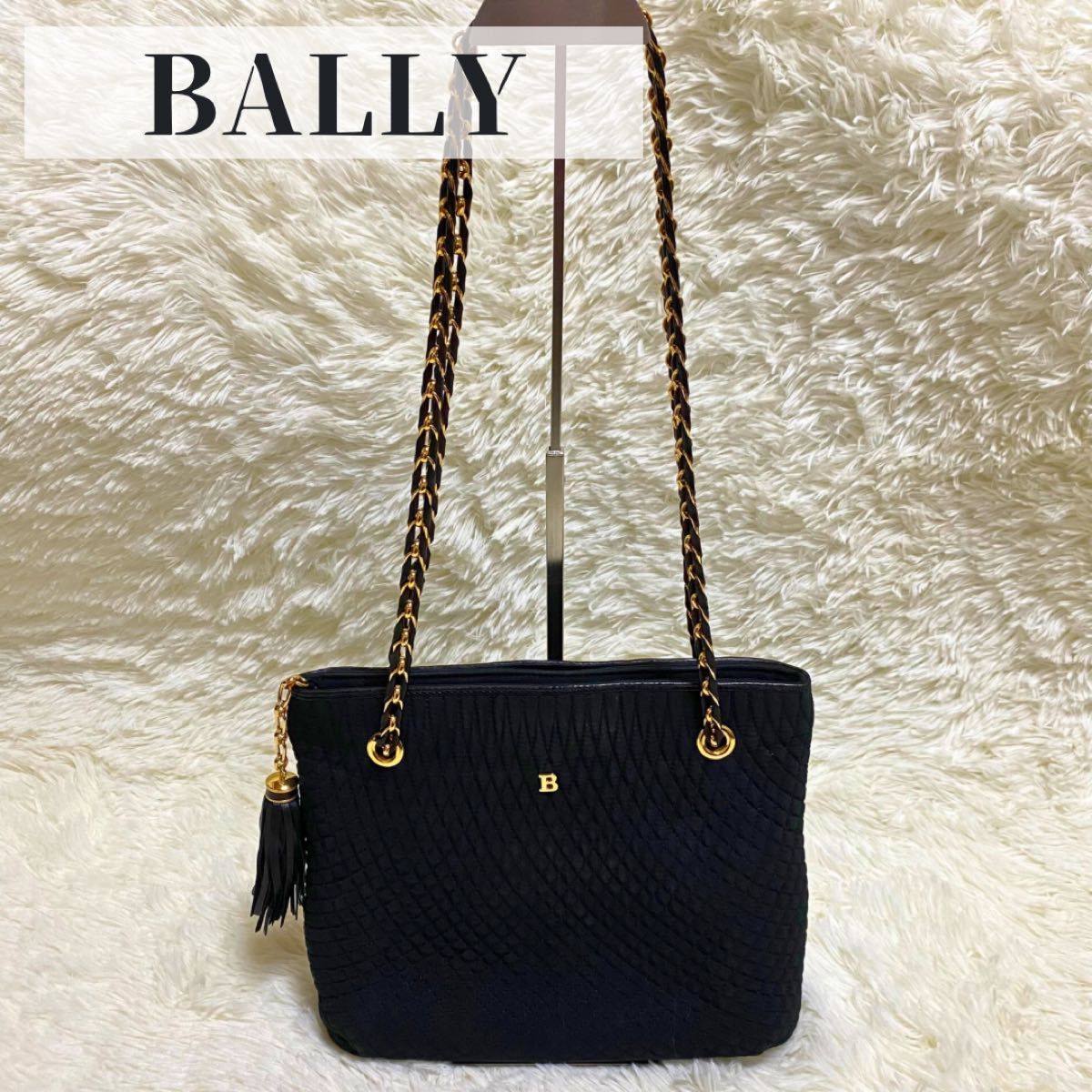 バリー☆QUYNCEY キルティングショルダーバッグ 美品】\希少/ バリー チェーン キルティング ショルダーバッグ