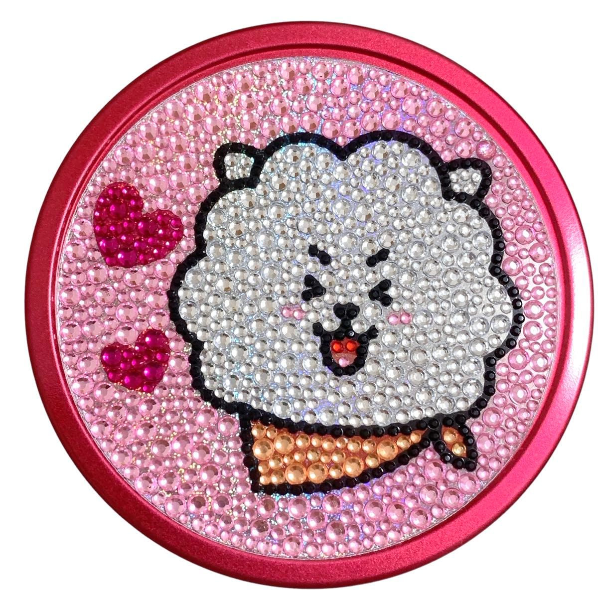 BTS BT21 スパークスラウンドカン ラインストーン キラキラ 缶 BTS BT21 スパークスラウンドカン ラインストーン キラキラ 缶