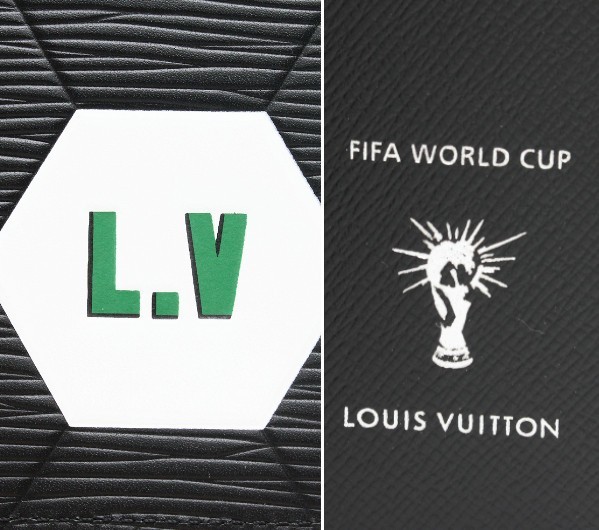 ルイヴィトン ワールドカップ 限定モデル ポルトフォイユ・ブラザ 二つ折り長財布 M63294 ブラック ホワイト サッカー エピ・レザー 10806