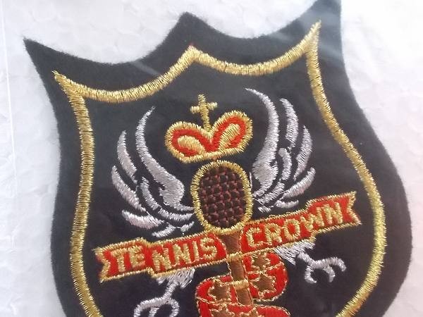 エンブレム テニス TENIS CROWN クラウン フェルト ワッペン/ブレザー 昭和 レトロ IVY ファッション アイビー ルック 大学 60s 248_画像6