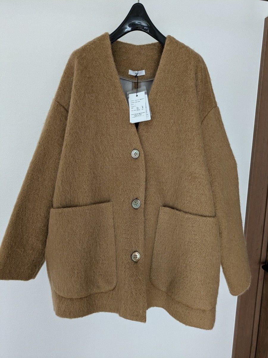 新品・未使用 yoriウールモヘアシャギージャケット キャメル 新品・未使用 yoriウールモヘアシャギージャケット キャメル