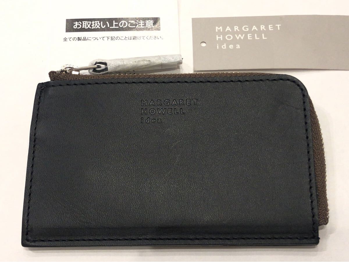 新品　マーガレットハウエル　アイデア　フラグメントケース　キーケース　本革　ブラック　小銭入れ 財布 コインケース レザー 黒