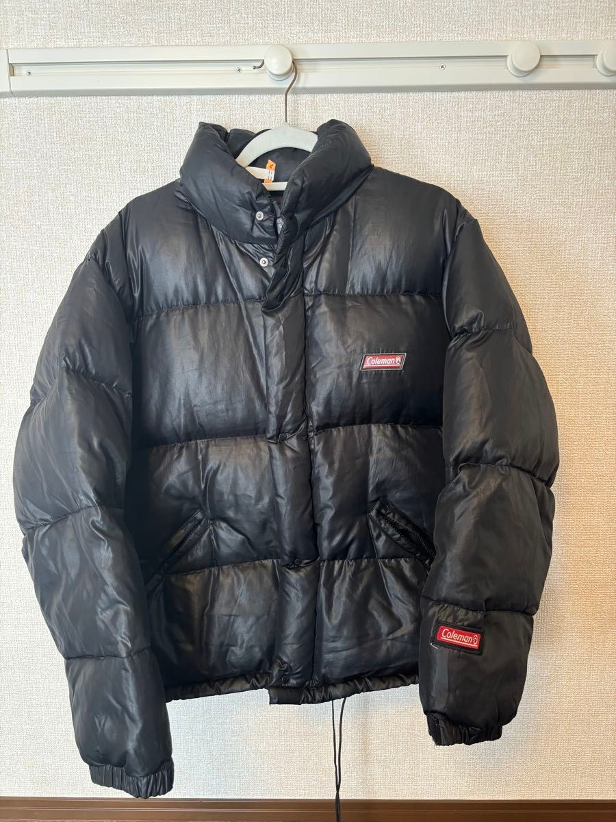 OLD Coleman 90s コールマン 肉厚 黒 ダウンジャケット M OLD Coleman 90s コールマン 肉厚 黒 ダウンジャケット M