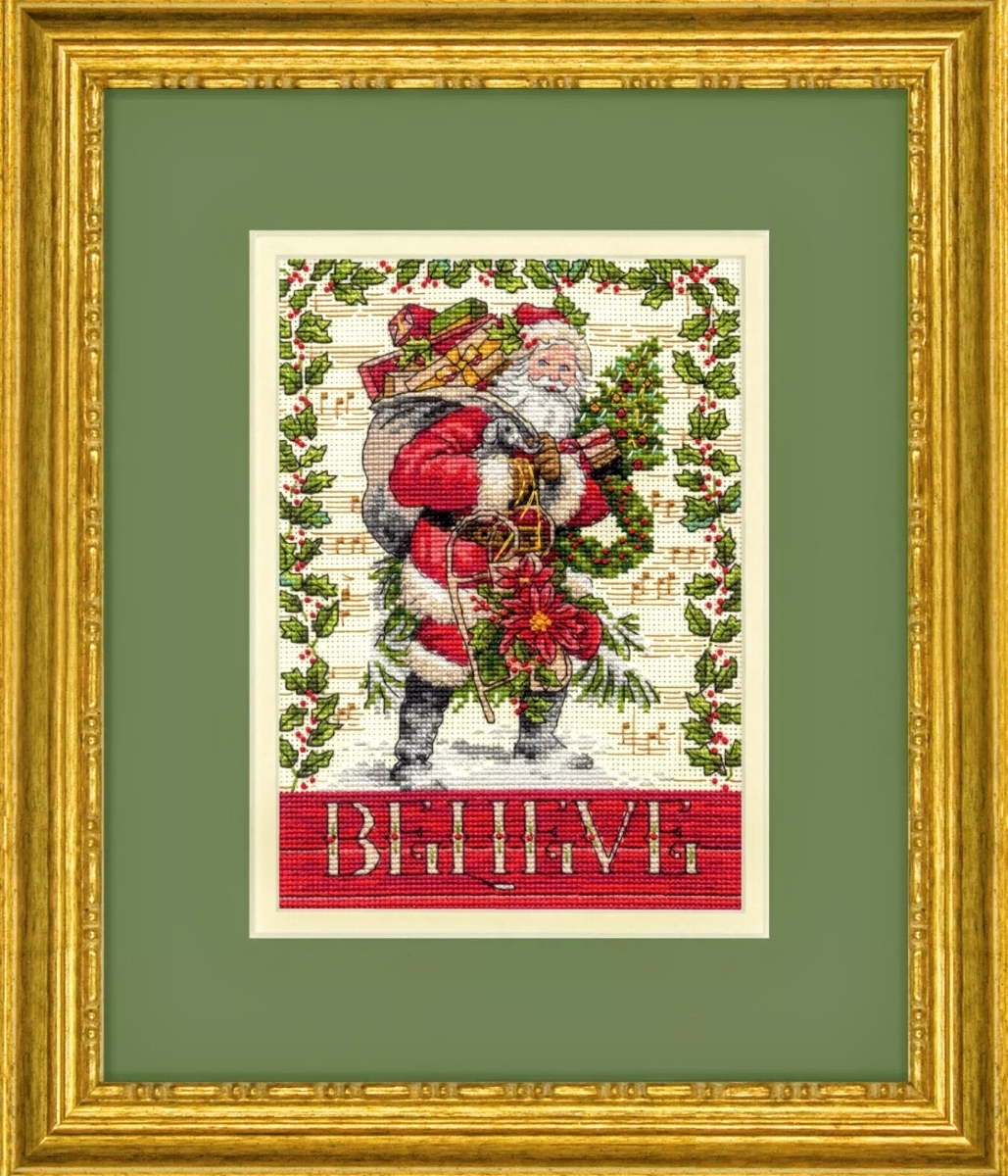 Dimensions クロスステッチキット■サンタクロース Believe in Santa クリスマス アメリカ 直輸入刺繍キット