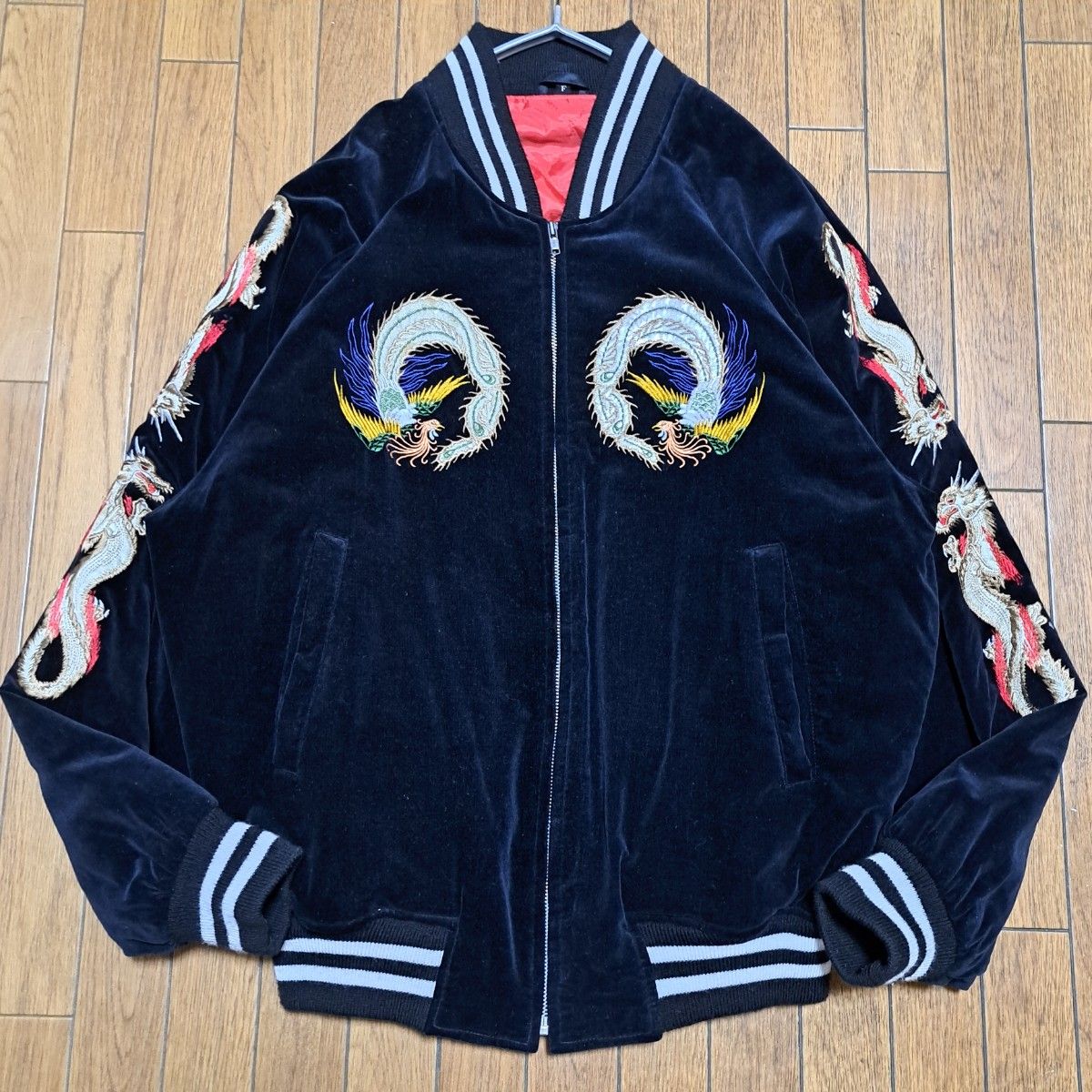 日本製 鳳凰 スカジャン スーベニアジャケット ベロア 別珍 90s 日本製 鳳凰 スカジャン スーベニアジャケット ベロア 別珍 90s