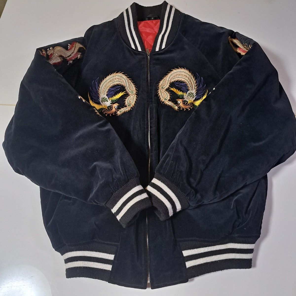 日本製 鳳凰 スカジャン スーベニアジャケット ベロア 別珍 90s 日本製 鳳凰 スカジャン スーベニアジャケット ベロア 別珍 90s