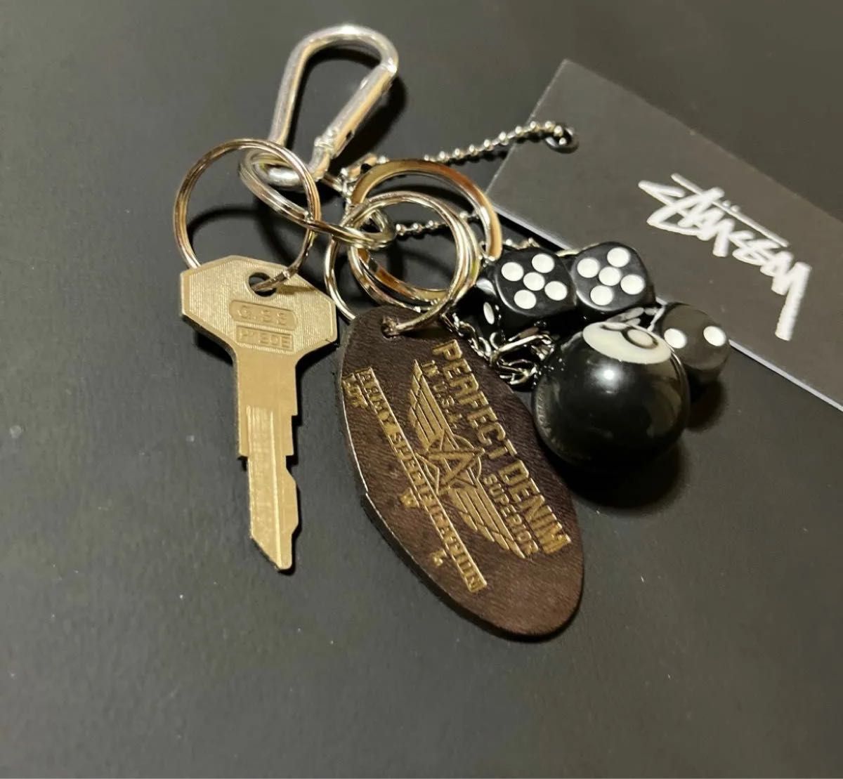 正規STUSSYタグ キーホルダーセット メンズ 8ボールヴィンテージ 正規STUSSYタグ キーホルダーセット メンズ 8ボールヴィンテージ