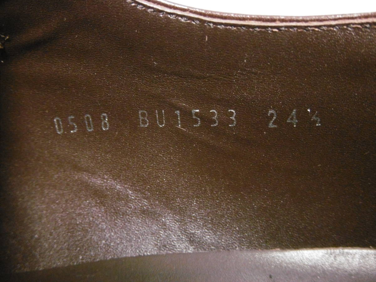 BURBERRY Burberry U chip Dubey одиночный monk туфли с ремешками кожа обувь бизнес обувь 24.5 24,5cm