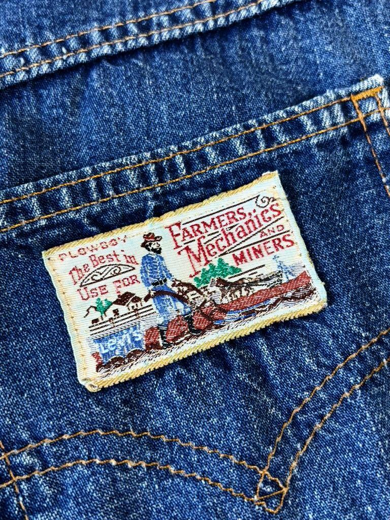 希少 USA製 70's VINTAGE Levi's FARMERS MECANICS ビンテージ